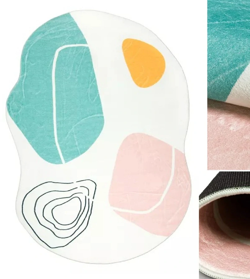 Tvarovaný kusový koberec s organickým vzorom BO26 Pastel – Výška 7 mm (Protišmykový)