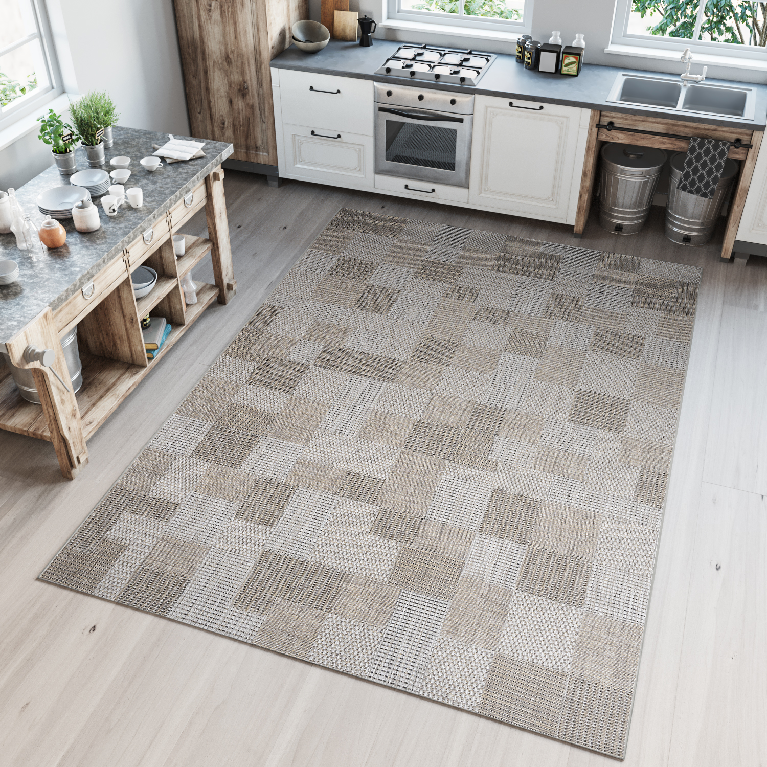 Kusový koberec Bouclé KM27A G r. 80 x 200cm