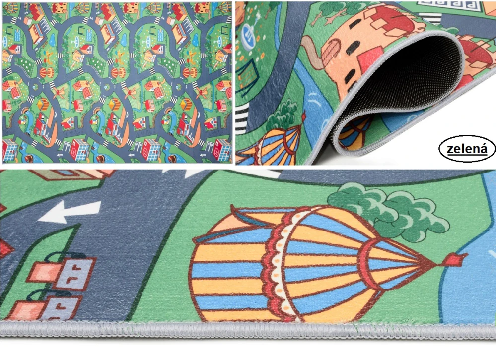 Detské hracie koberce Flap Úžasné mestečko ružové rozmer 140 x 200cm
