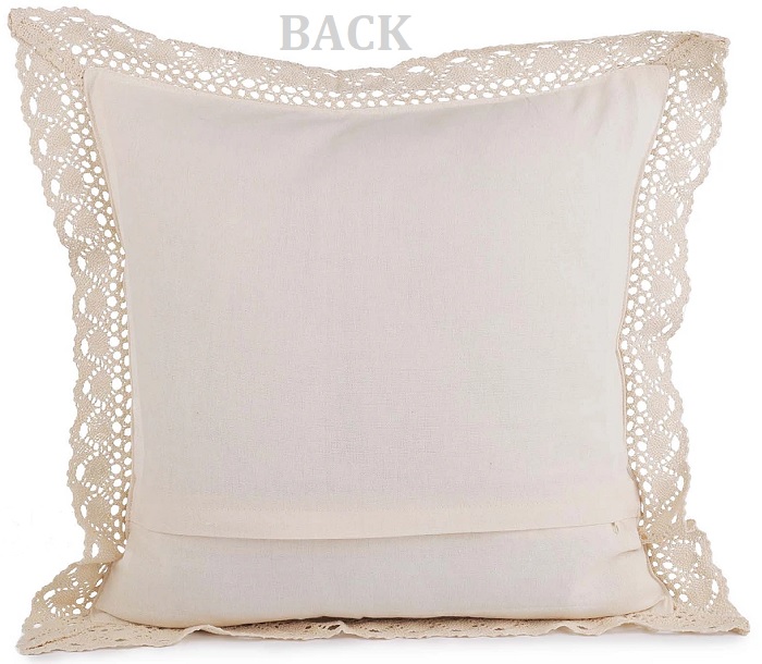 Paličkované obliečky na vankúše 45 x 45cm biele 2 ks