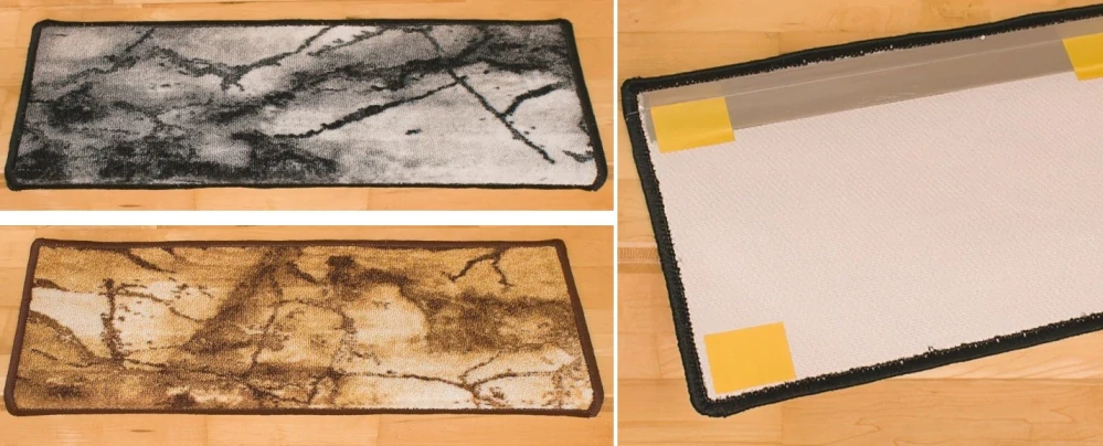 Mramorované nášľapy na schody RK-25 hnedé 65 x 24cm obdľžnikové