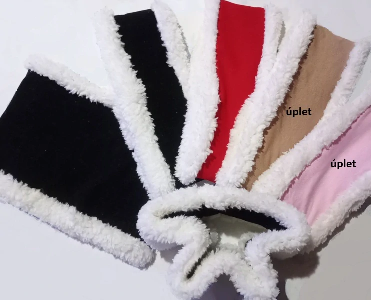 Zimné zateplené čelenky v10 Soft fleece+baránok