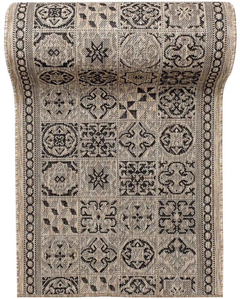 Behúne koberce Bouclé Kf87A hnedé a šedé