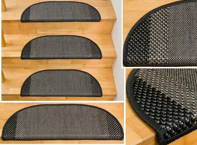 Nášľapy na schody Buklé 301 šedé r. 65x24cm+3cm obdĺžnikové
