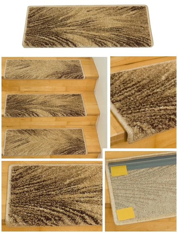 Koberce na schody Friese PAL šedé 65x24cm+3cm polkruh