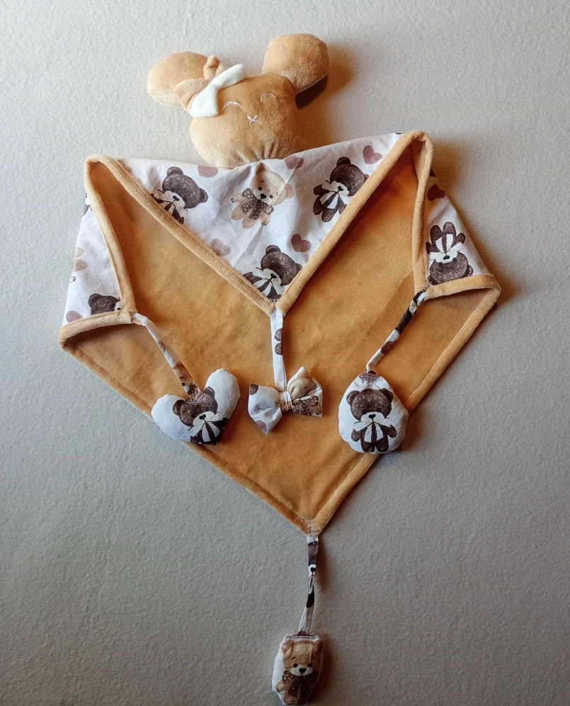 Zladený Minky set Myška – Mojkáčik (37x37 cm) a hračka do ručičky
