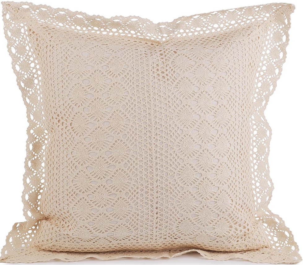 Paličkované obliečky na vankúše 45 x 45cm biele 2 ks