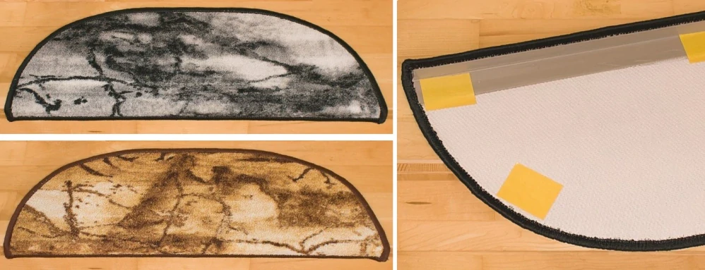 Mramorované nášľapy na schody RK-25 hnedé 65 x 24cm obdľžnikové