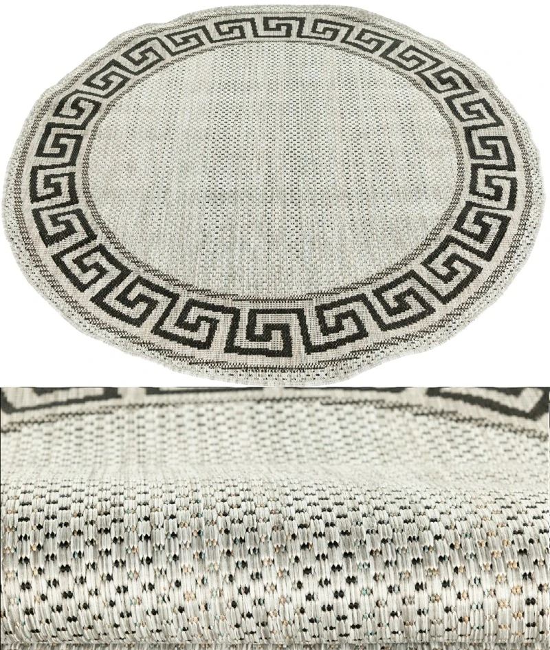 Okrúhle koberce Bouclé KF91A hnedý a šedý