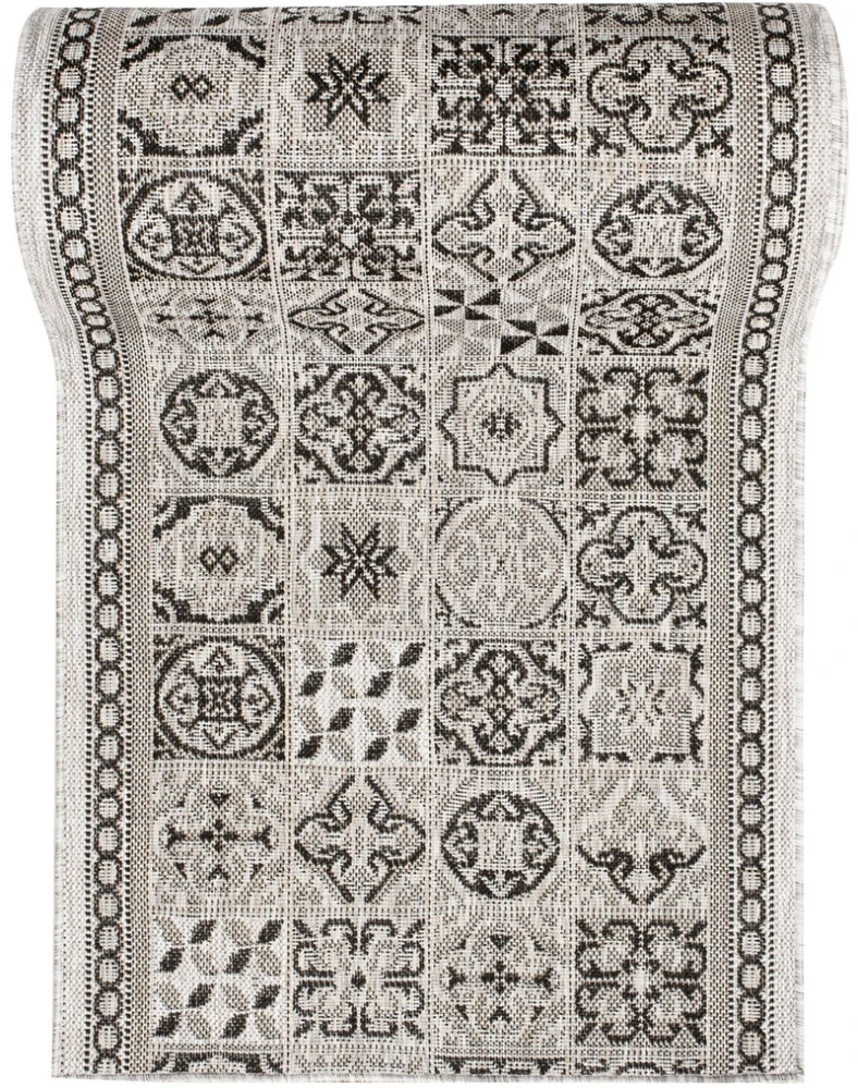 Behúne koberce Bouclé Kf87A hnedé a šedé
