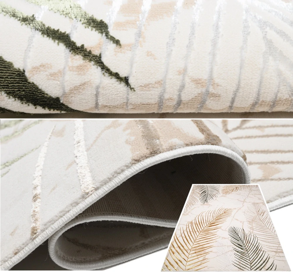 Luxusné kusové koberce Shiny Gold Tropic 37E-F-G krémové 