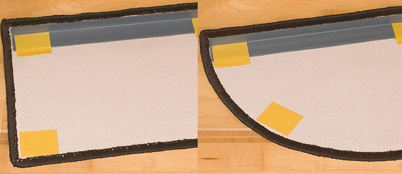Kobercové nášľapy na schody LN-26 – Jesenné lístky Polkruhové 65 x 24cm