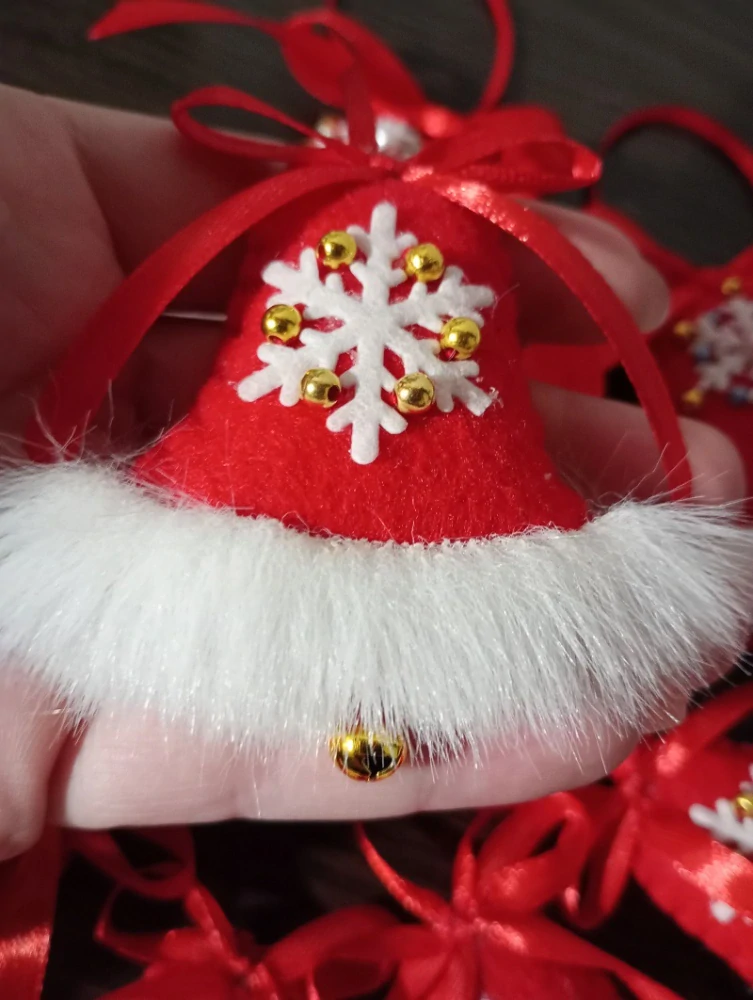 Vianočné ozdoby Červené Zvončeky 6cm