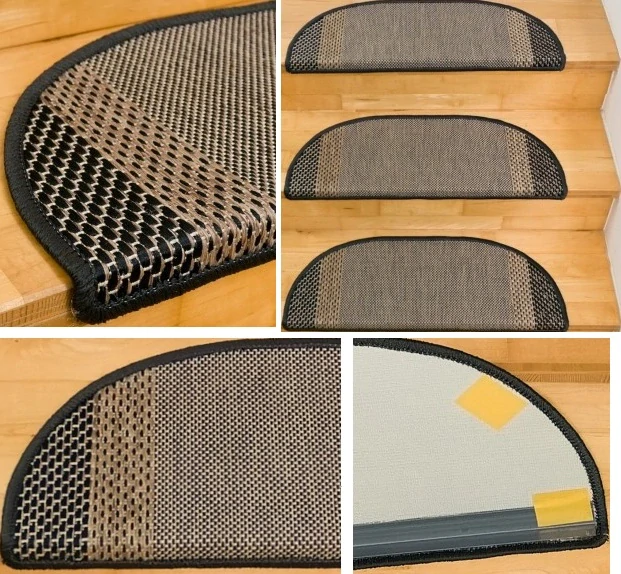 Nášľapy na schody Buklé 301 šedé r. 65x24cm+3cm obdĺžnikové