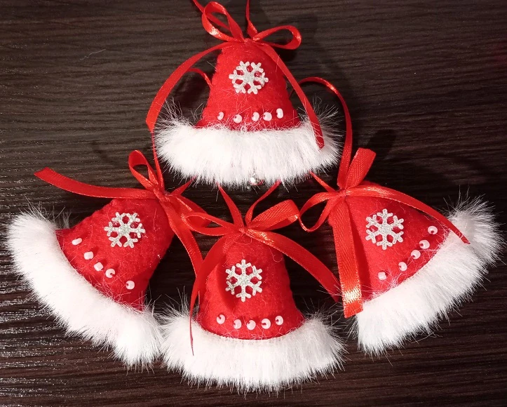 Vianočné ozdoby Červené Zvončeky 6cm