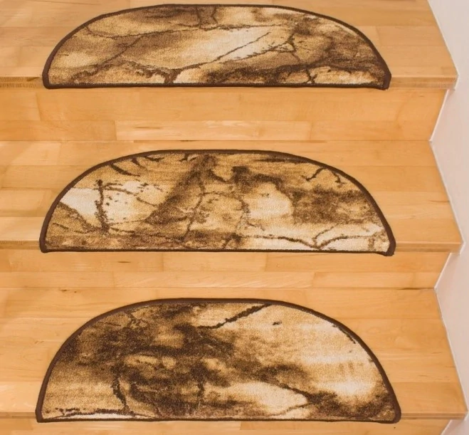 Mramorované nášľapy na schody RK-25 hnedé 65 x 24cm obdľžnikové