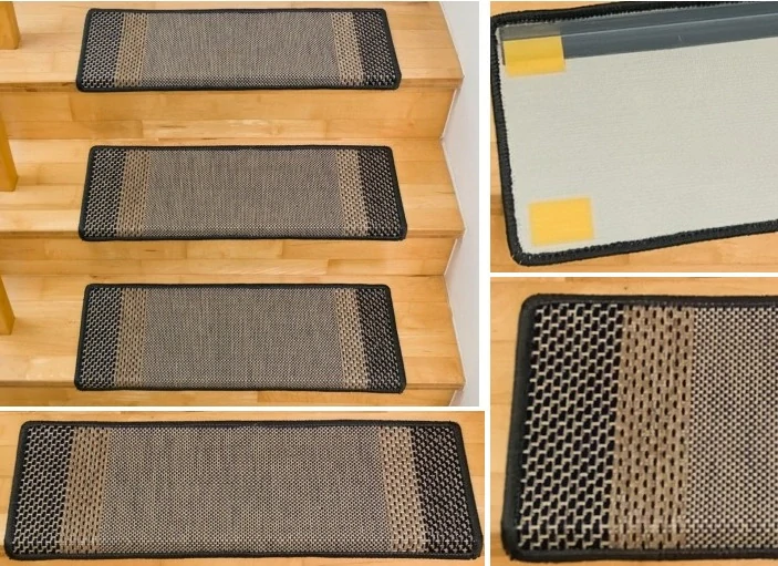 Nášľapy na schody Buklé 301 šedé r. 65x24cm+3cm obdĺžnikové