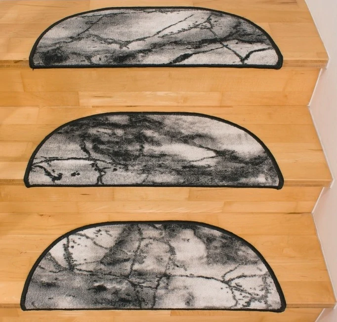 Mramorované nášľapy na schody RK-25 hnedé 65 x 24cm obdľžnikové