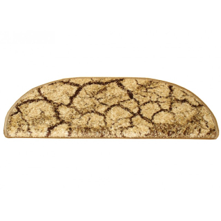 Koberce na schody Friese FR25 béžové 65 x 24cm polkruh