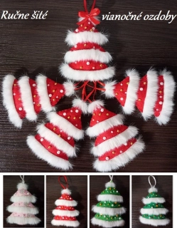 Vianočné ozdoby Kožušinový stromček 12cm