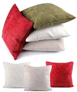 Obojstranné velvetové obliečky na vankúš 45 x 45cm krémové, béžové a červené