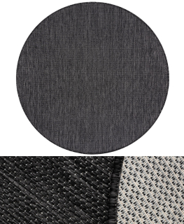 Okrúhle koberce Bouclé S-A5165 čierne kruh 120cm