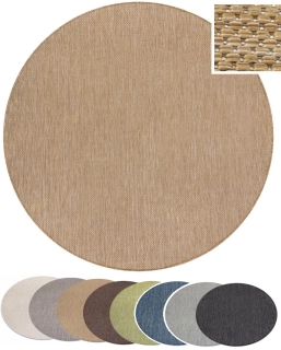 Okrúhle koberce Bouclé S-A5165 krémové, béžové, hnedé, zelené, modré, šedé, čierne a prírodné