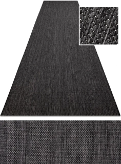 Kobercové behúne Bouclé S-A5165 čierne šírka 120cm