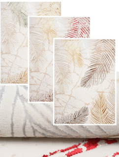 Luxusné kusové koberce Shiny Gold Tropic 37E-F-G krémové 
