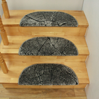 Nášľapy na schody Friese TR20 šedý 77 x 24cm polkruh