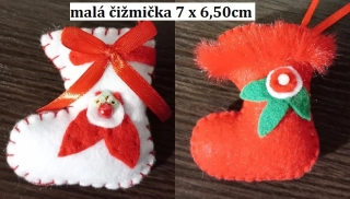 Zvýhodnená sada 4ks: Ručne šité vianočné čižmičky z filcu – Malé
