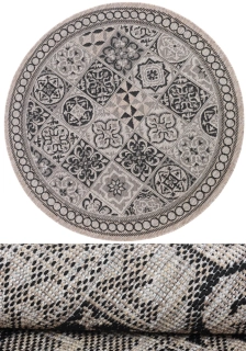 Okrúhle koberce Bouclé KF87A hnedý 100cm