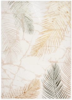 Luxusné kusové koberce Shiny Gold Tropic 37E krémovo zelené rozmer 300 x 400cm