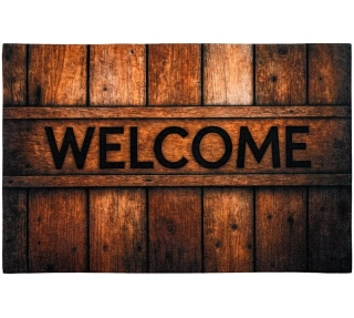 Protišmyková rohožka Rub-26 – Rustik Welcome drevo 45 x 75cm