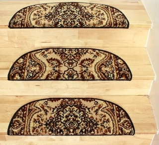 Nášľapy na schody WN22 béžové 65 x 24cm polkruh