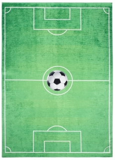 Detské koberce Emma 9731 Futbalové ihrisko s loptou 160 x 230cm