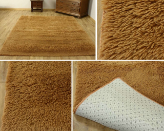 Plyšový koberec P-25 Camel hnedý rozmer 120 x 170cm