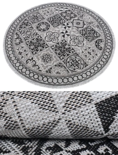 Okrúhle koberce Bouclé KF87A šedý kruh 160cm