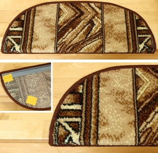 Nášľapy na schody OP-33 svetlo-béžové 65 x 24cm polkruh