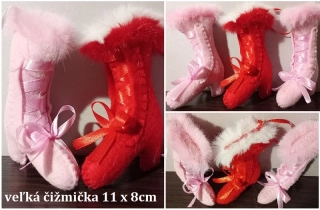 Zvýhodnená sada 4ks: Ručne šité vianočné čižmičky z filcu – Veľké