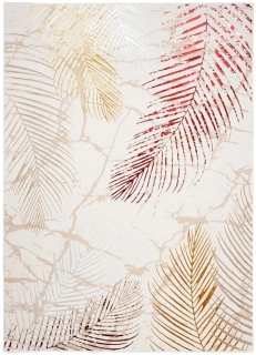 Luxusné kusové koberce Shiny Gold Tropic 37F krémovo červené r. 120 x 170cm 