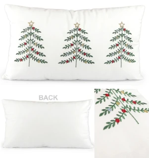 Luxusný Vianočný vankúš 3X-Mas - Stromčeky