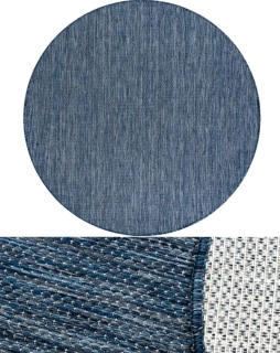 Okrúhle koberce Bouclé S-A5165 modré kruh 120cm