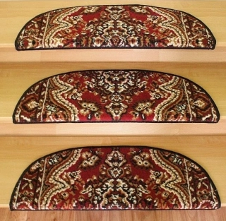 Nášľapy na schody WN22 bordó 65 x 24cm polkruh