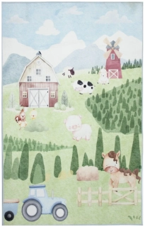 Detské koberce Kid - Farma a zvieratká rozmer 80 x 150cm