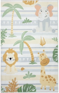 Detské koberce Kid - Africké zvieratká rozmer 80 x 150cm