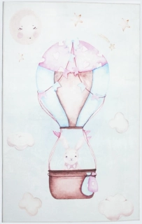 Detské koberce Kid - Zajačik v balóne rozmer 200 x 300cm